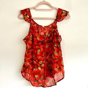 Anthropologie Strawberry 🍓 Blouse